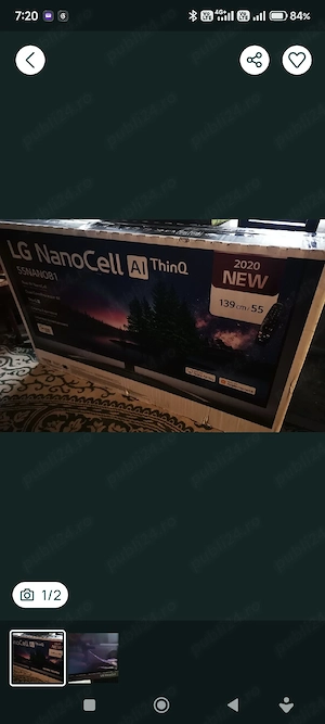 tv smart 139 cm pentru piese 