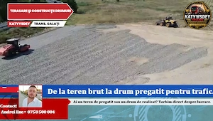 Lucrări de terasare, nivelare, compactare si constructii de drumuri