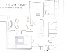 Apartament mobilat trei camere Europe Residence - imagine 11