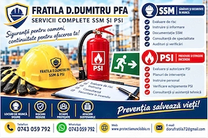 Securitate si sanatate la locul de munca & PSI, servicii externe de calitate.