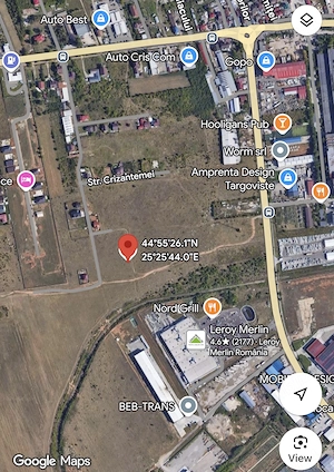 Teren intravilan str Crizantemei, Târgoviște 