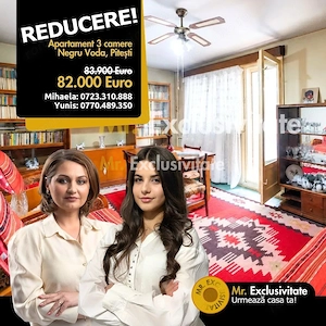 APARTAMENT DE VANZARE – CARTIER NEGRU VODA | 3 CAMERE | ET. 1