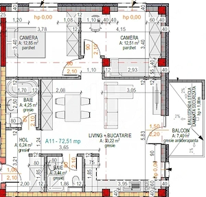 Proiect nou! Apartament 3 camere, etaj 1, calitate premium - imagine 3