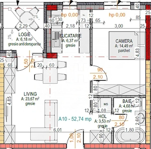 Proiect nou! Apartament 2 camere, etaj 1, calitate premium - imagine 3