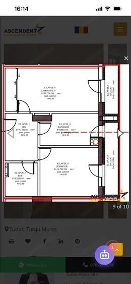 Skyline City - Apartament 2 camere, 57 mp, 2 balcoane, parcare inclusă - imagine 3
