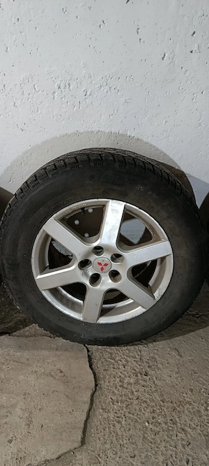 Roti complete iarna 215/65 R16 - Jante aliaj R16 DOT 2018 Nissan ,Duster, Mitsubishi, etc - imagine 2