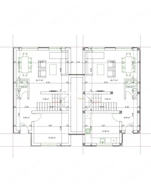 Duplex despartit prin camera tehnica | 4 camere | Toate utilitatile | - imagine 17