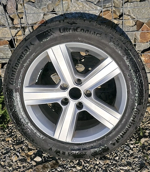Set Roti Aliaj Originale VW 16" (Aspen) 5x112 + Anvelope Vara Continental 205/55 R16 (DOT 2024 - imagine 5