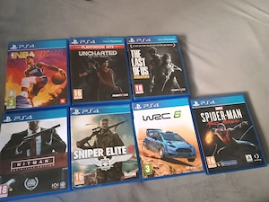 Jocuri PS 4  uncharted, nba2k23,  the last of us, Hitman, Sniper elite 4, Spiderman Miles morales, W