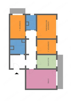 Apartament 4 camere - spatios si luminos - imagine 6