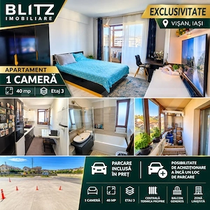 Apartament 1 cameră – Vișan | Exclusivitate | 40 mp | Etaj 3