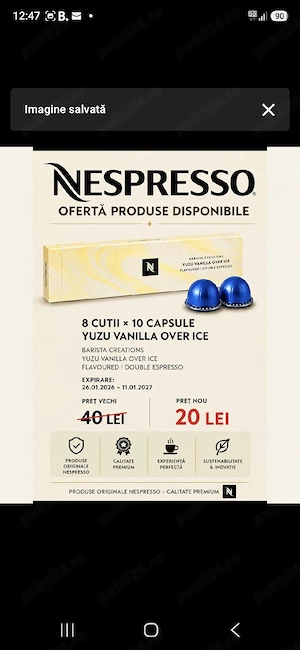 Cafea VERTUO  ,Capsule ,  Cafea NEXpresso