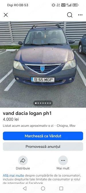 de vanzare dacia logan 1