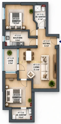 3 Camere | Stefan cel Mare | Metrou | 0% Comision | Centrala - imagine 11