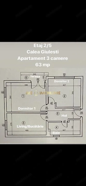 3 Camere de vanzare | Giulesti | Centrala | 0% Comision |  Bloc 2018 - imagine 8