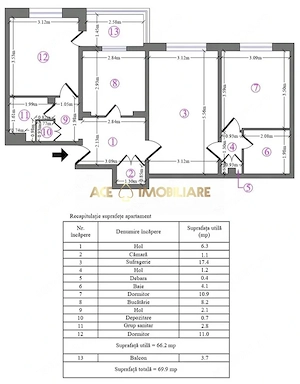 3 Camere de vanzare | Pantelimon |Mega Mall | Bloc reabilitat |an 1982 - imagine 3