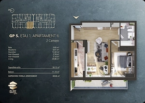 Vamd apartament si parcare -2 la elite city. - imagine 2