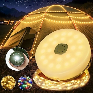 Instalație LED pentru camping Hopexy 20 m   4 în 1, 3600 mAh, USB, IP44