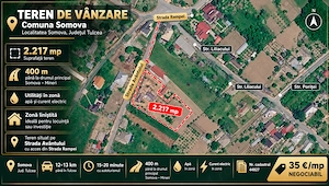 TEREN DE VÂNZARE   2.217 MP   Somova,  Jud. Tulcea - imagine 2