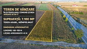 Teren extravilan 7.100 mp în Șcheia, aproape de DN17