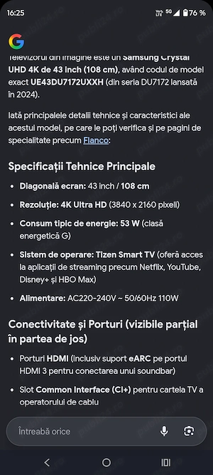 Tv Smart 4k samsung crystal