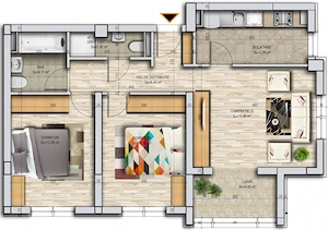 Apartament 3 camere decomandat - Militari Residence - imagine 2