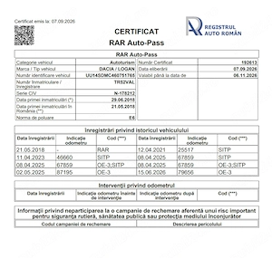 Logan 2 2018 1.0 SCe benzina, unic propietar, dosar service dacia - imagine 7