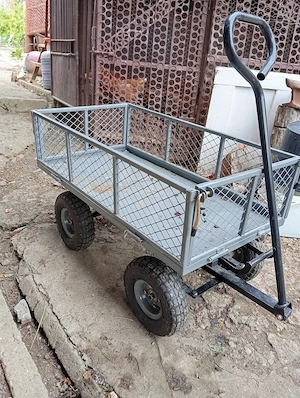 Carucior 4 roti pentru gradina