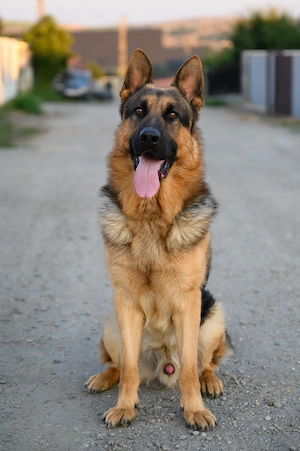 Mascul ciobanesc german cu pedigree