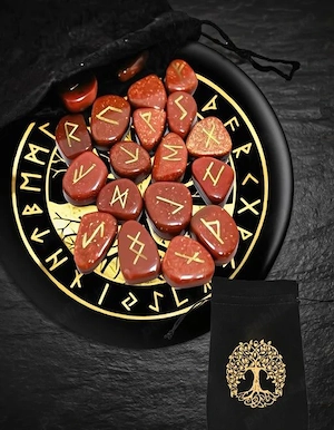Cutie cadou set rune ametist.cuart roz.carneol.jasp rosu+ placa divinatie cadou+Set 7 chakre  - imagine 5