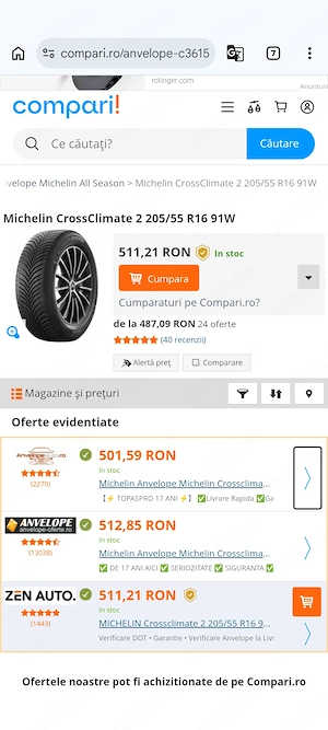 Set 4 Anvelope Michelin CrossClimate 2 Dot 16/2023 205/55 R16 91W - imagine 8
