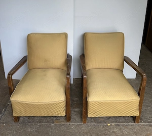 2 buc Fotoliu Vintage Stil Retro Mid-Century; Fotoliu Fix 