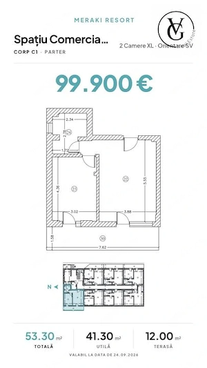 Spatiu comercial | 53 mp | Meraki Resort&Spa - imagine 9