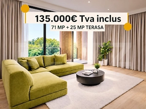 Apartament de vanzare cu 3 camere, 71 mp, zona Torontalului