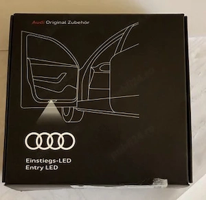 Kit upgrade LED original Audi, la luminile de intrare din usa, logo cercuri Audi, mufa ingusta - imagine 6