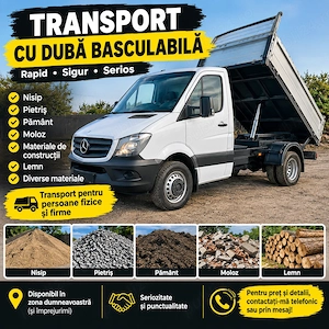 Transport cu duba basculabila+ curatenie 
