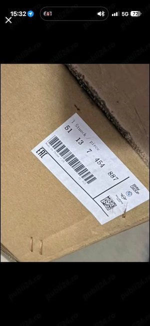 Vând grilă BMW x5 cod grilă 51 13 7 454 887 - imagine 2