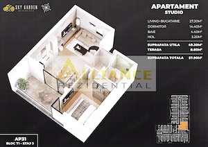 STUDIO DE VANZARE IN COMPLEX PREMIUM - SKY GARDEN RESIDENCE - imagine 15