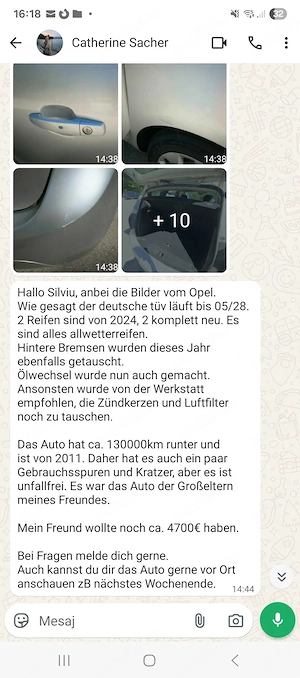   De vanzare Opel Meriva,Stare9 10carte service Opel,  TUV Germania - 2  fara rugina. - imagine 4
