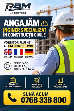 Angajam inginer specializat in constructii civile