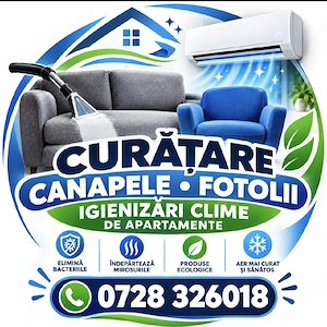 Curatare canapele, fotolii, igienizari clime