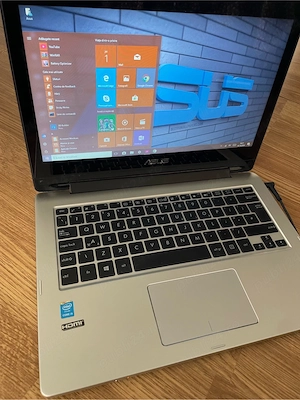 Laptop Tabletă Asus cu display mare 14 inch Slim intel core i5,Windows 10 Pro,500gb m,6gb ram cu inc