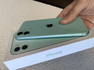 iPhone 11 Green Special Edition 128 GB la cutie ca NOU Sanatate Baterie 100% - imagine 2