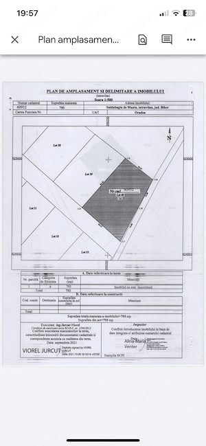 Teren intravilan de vazare, 800m2, dublu front 4km de centru, panorama - imagine 3
