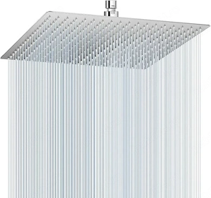 Cap de dus patrat 40cm, montaj tavan, otel inoxidabil, Nichel Periat