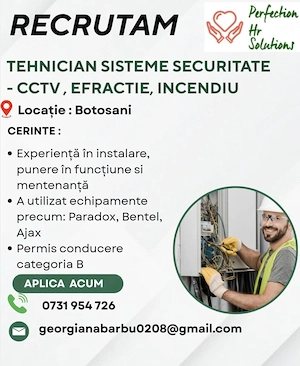 Tehnician sisteme de securitate CCTV