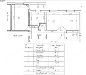 Apartament 3 camere   zona Trust, Cernavodă | 2 băi | etaj 3 din 4 | 73,6 mp total - imagine 10