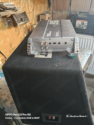 vând tub de bass Blaupunct cu amplificator MTX 