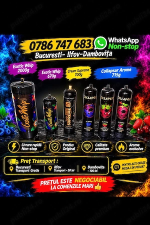 Exotic Whip Butelii Baloane Livrare Non-stop
