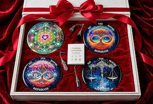 Plăci Divinație 18cm + 4 Penduluri Cristale Naturale livrare gratuita+un set de rune cadou